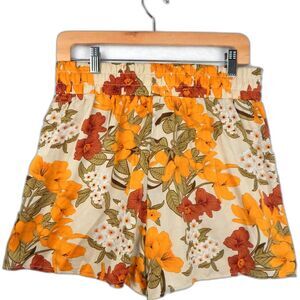 ROOLEE x Logan Rae Amelia's Flower Truck Floral Satin Lounge Shorts Size M